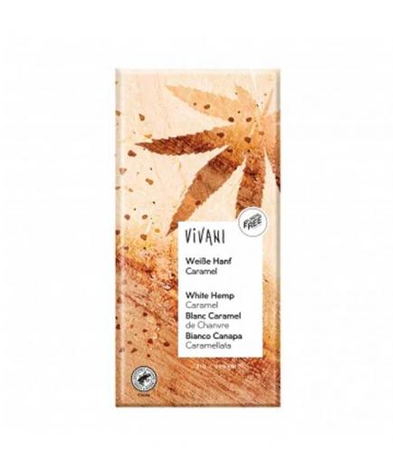 Vivani - Organic chocolate 100g - White with hemp, caramel and fleur de sel