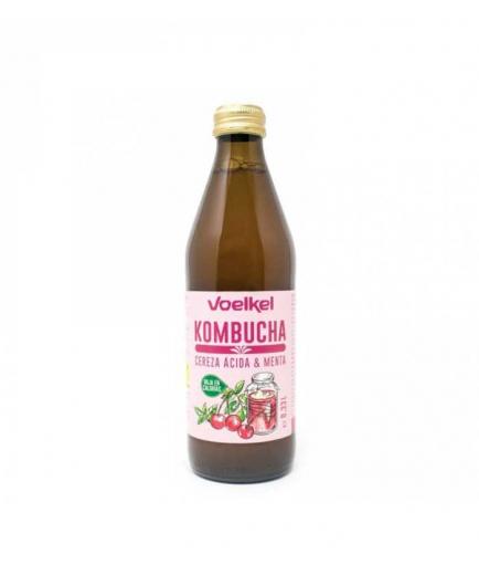 Voelkel - Bebida refrescante Kombucha 330ml - Cereza ácida y menta