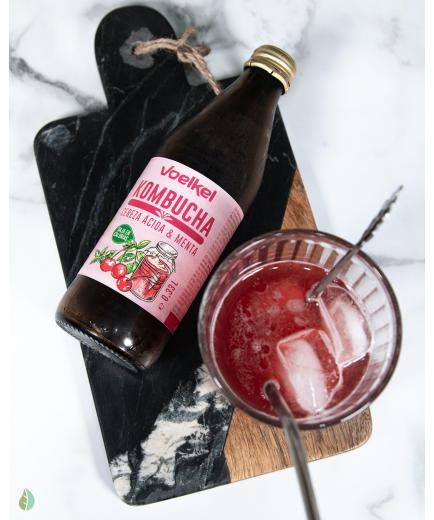 Voelkel - Kombucha Refreshing Drink 330ml - Tart Cherry and Mint