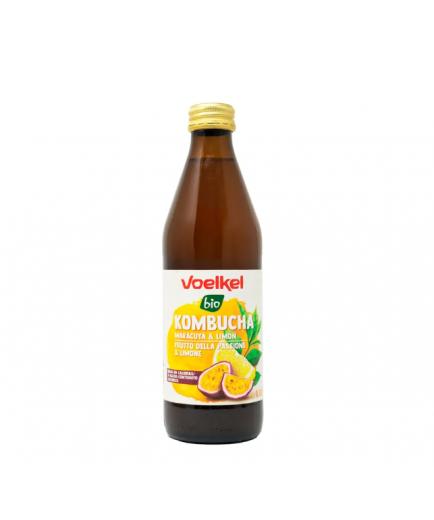 Voelkel - Bebida refrescante Kombucha 330ml - Maracuyá y limón