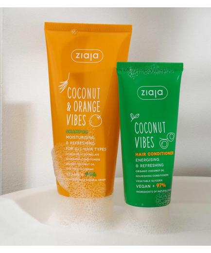 Ziaja - *Coconut and Orange Vibes* - Champú hidratante y refrescante - Todo tipo de cabellos
