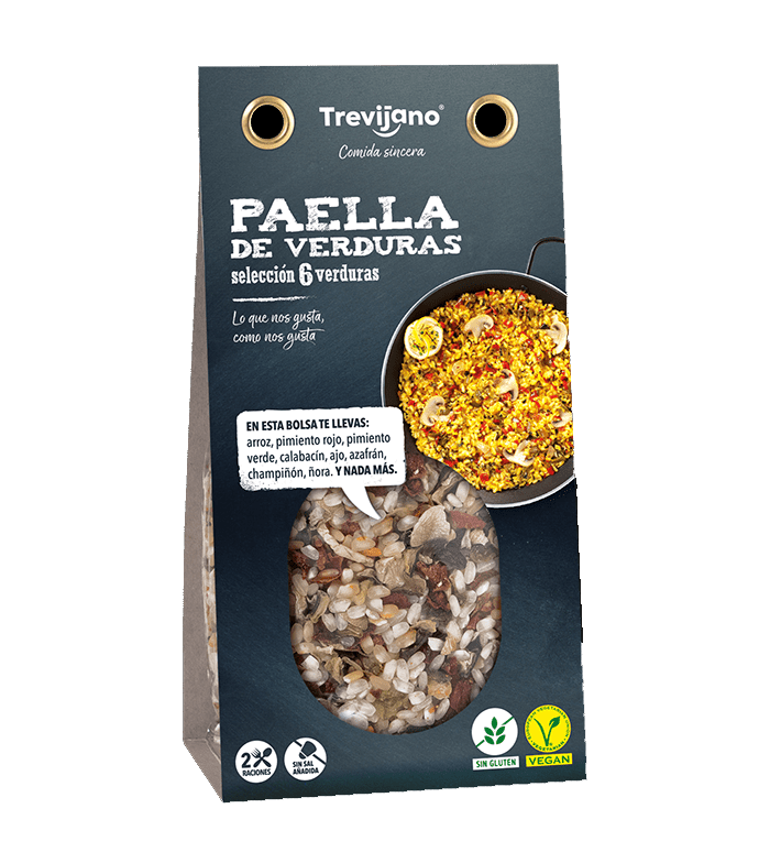 Comprar Trevijano Paella de verduras selección 6 verduras 280g