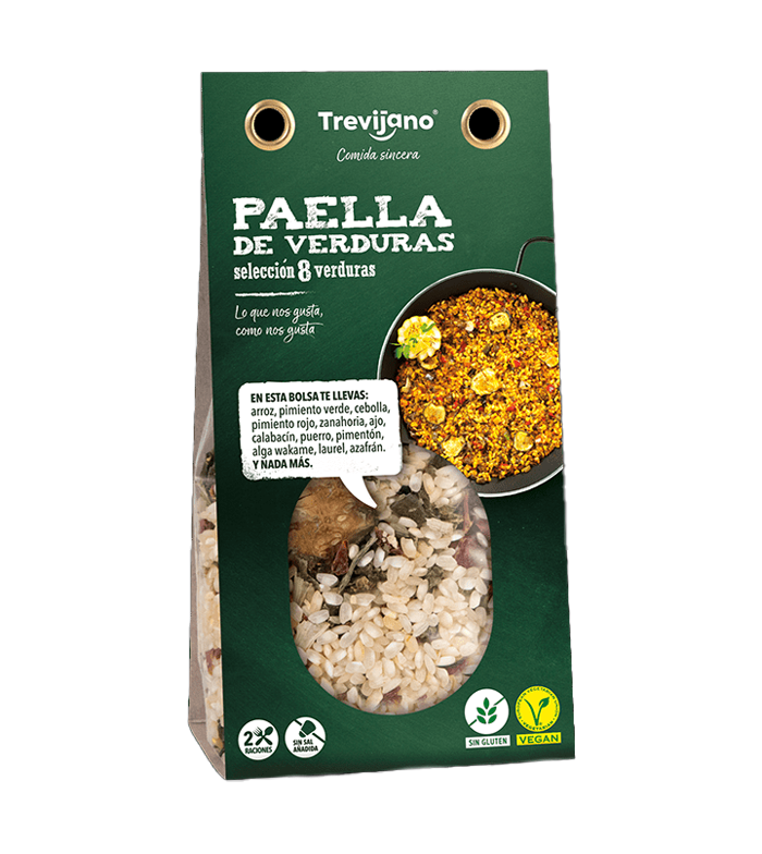 Comprar Trevijano Paella de verduras selección 8 verduras 280g