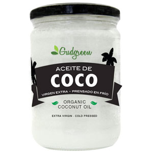 Gudgreen - Aceite de coco virgen orgánico - 500ml