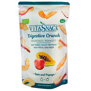Vitasnack - Snack de fruta crujiente natural - Manzana y papaya