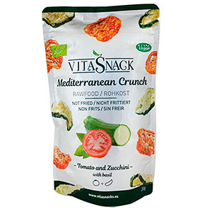 Vitasnack - Snack de hortaliza crujiente y natural - Tomate, calabacín y albahaca